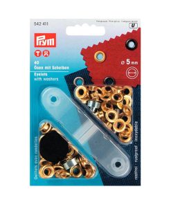 Prym snøreringe i guld Ø5 mm