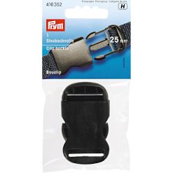 Klikspænde i sort : 25 mm