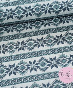 Art Gallery Fabrics : Knitted Snowflakes : bomuldspoplin