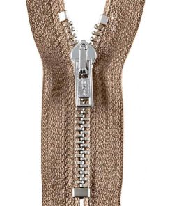 OPTI lynlås i mørk beige fv. 886 M40 werra : ikke-delbar : 16 cm
