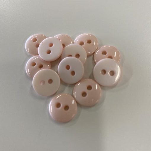 2-huls børneknap i rosa, 11 mm