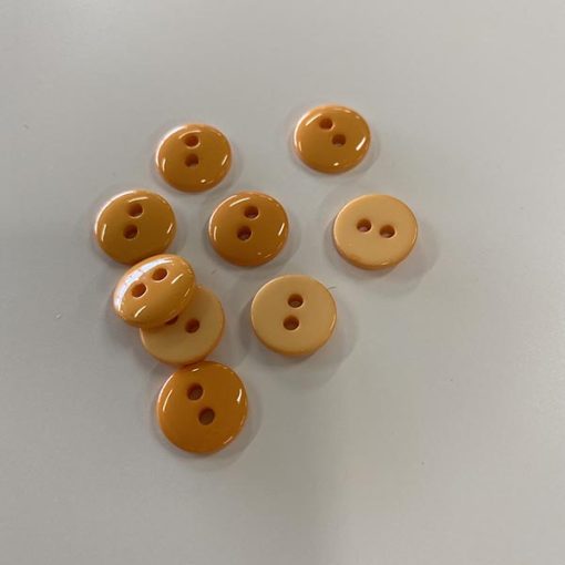 2-huls børneknap i orange, 11 mm