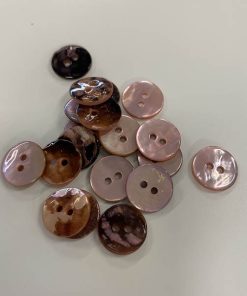 2-huls knap i rosa perlemor