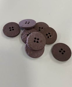 4-huls knap i kokos fv. lavendel, 20 mm