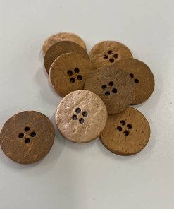 4-huls knap i kokos fv. karamel, 20 mm