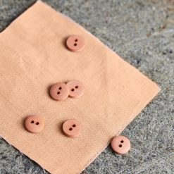 Curb Cotton Button fv. rose - 11 mm