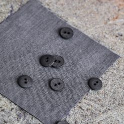 Curb Cotton Button fv. calm grey - 11 mm
