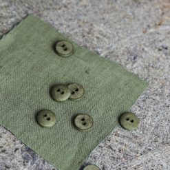 Curb Cotton Button fv. olive green - 11 mm