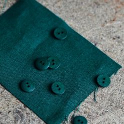 Curb Cotton Button fv. bottle green - 11 mm