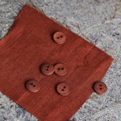 Curb Cotton Button fv. sienna - 11 mm