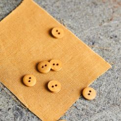 Curb Cotton Button fv. dry mustard - 11 mm