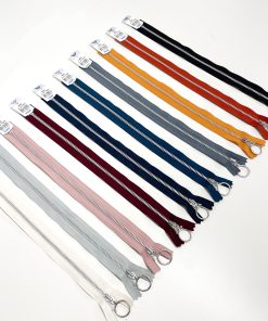 YKK aluminium m. ring, ikke delbar i rust, 30 cm