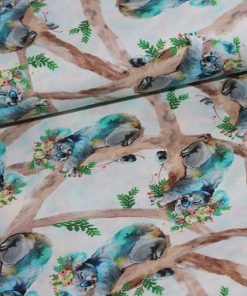 3 Wishes Fabric : Party Animals : fast bomuld