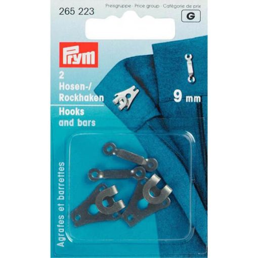 Hægte til buks/nederdel, 9 mm