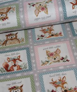 3 Wishes Fabric : Forest Friends : fast bomuld