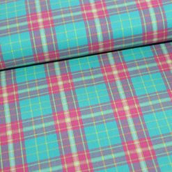 Fast bomuld med plaid-tern