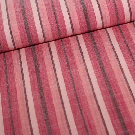 Vasket bomuld med striber i rosa nuancer