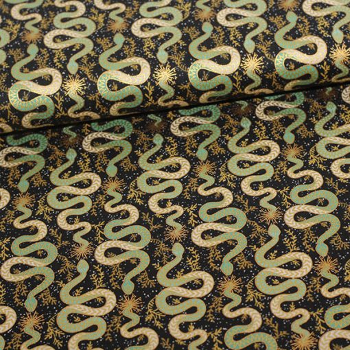 Cotton & Steel, Phantasmagorian - Snake Eyes Metallic Fabric