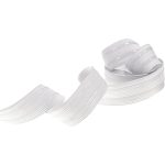 Hvid elastik 25 mm med silikone - antislip
