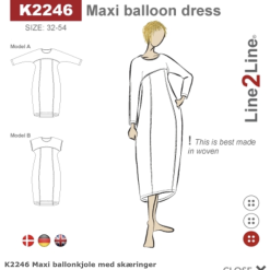 Line2Line | Maxi ballonkjole med skæringer K2246