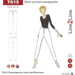 Line2Line | Sweatpants med skrålommer T615