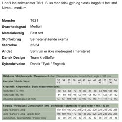 Line2Line | Buks med falsk gylp og elastik bagpå T621