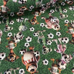 Bomuldsjersey med fodbolddyr