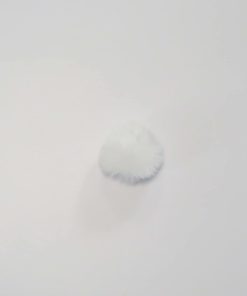 Pompon i hvid, 50 mm