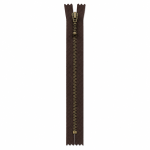 YKK 6 mm antik mes. fast brun