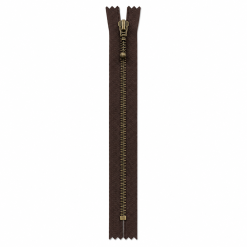 YKK 6 mm antik mes. fast brun