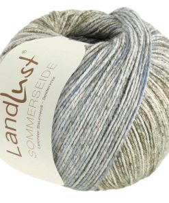 Landlust sommerseide, oliven/blå fv. 122