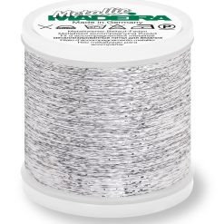 Madeira metallic effekt tråd i sølv fv. 342