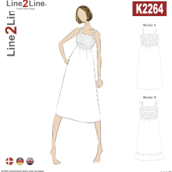 Line2Line | Smocksyet kjole med stropper, K2264