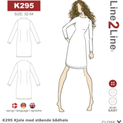 Line2Line | Kjole med stående bådhals, k295