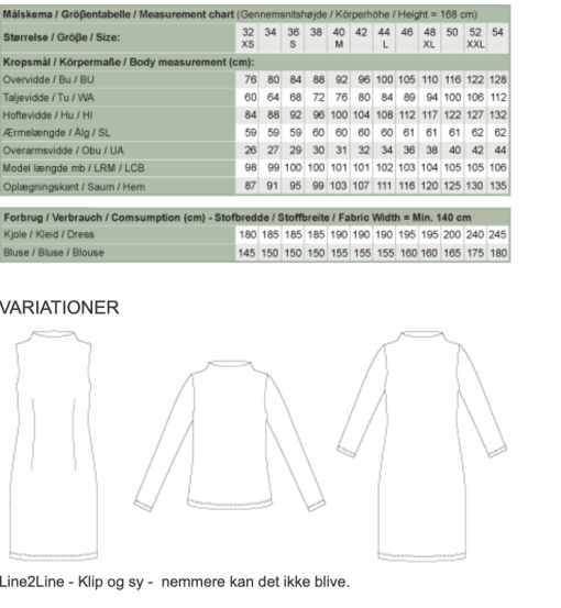 Line2Line | Kjole med empiresnit, k286