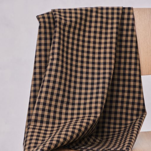 Mind The Maker | Organic Gingham Cotton, fv. black/camel