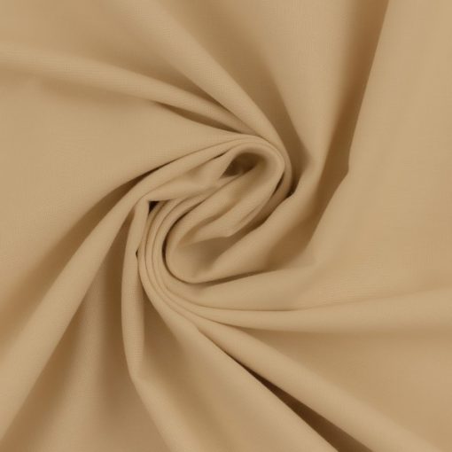 Ensfarvet bomuld 150 cm bred i fv. 170 beige