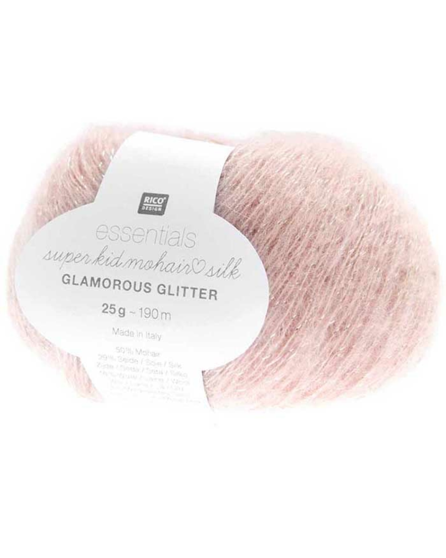 Rico Design | Essentials Super Kid Mohair Loves Silk Glamorous Glitter fv. apricot 003