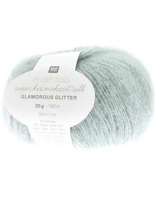 Rico Design | Essentials Super Kid Mohair Loves Silk Glamorous Glitter fv. aqua 005