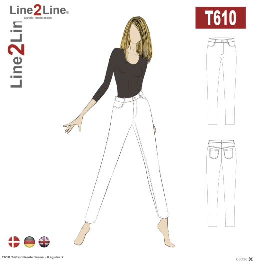 Line2Line | Tætsiddende Jeans - Regular X T610