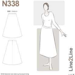 Line2Line | Nederdel med vidde og faconsyet lining N338
