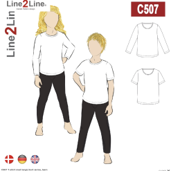 Line2Line | T-shirt med langt/kort ærme, børn C507
