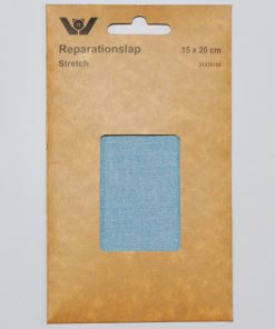 Reparationslap stretch jersey lysblå denim