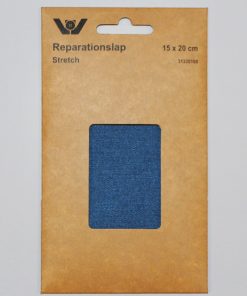 Reparationslap stretch jersey blå denim