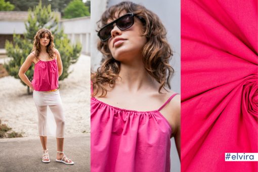 Fibre Mood | Bomuldspoplin stenvasket fv. fuchsia