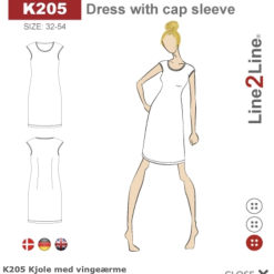 Line2Line | Kjole med vingeærme K205