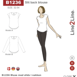 Line2Line | Bluse med slids i nakken B1236