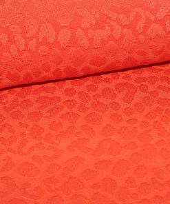 Viskosestrik med leopardmønster i orange