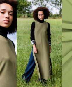 Fibre Mood | Vævet polyester/viskose i grøn fv. 755