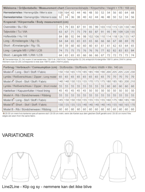 Line2Line | Sweatshirt eller hættetrøje - U100